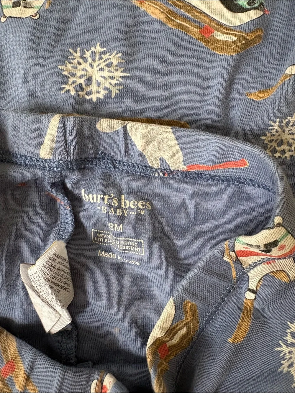 Burt’s Bees Baby 18M Pajamas Long Sleeve Top And Bottoms Winter Penguins